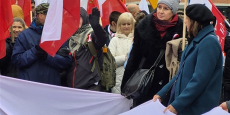 Powiększ grafikę: Parada z okazji Dnia Niepodległości.