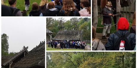 Powiększ grafikę: Uczniowie naszej szkoły odwiedzili Gród Sławutowo, w którym wysłuchali opowieści o życiu słowiańskich rzemieślników.