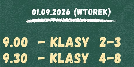 Rozpoczęcie roku szkolnego 2026/2027