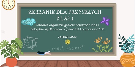 Spotkanie dla rodziców przyszłych klas pierwszych